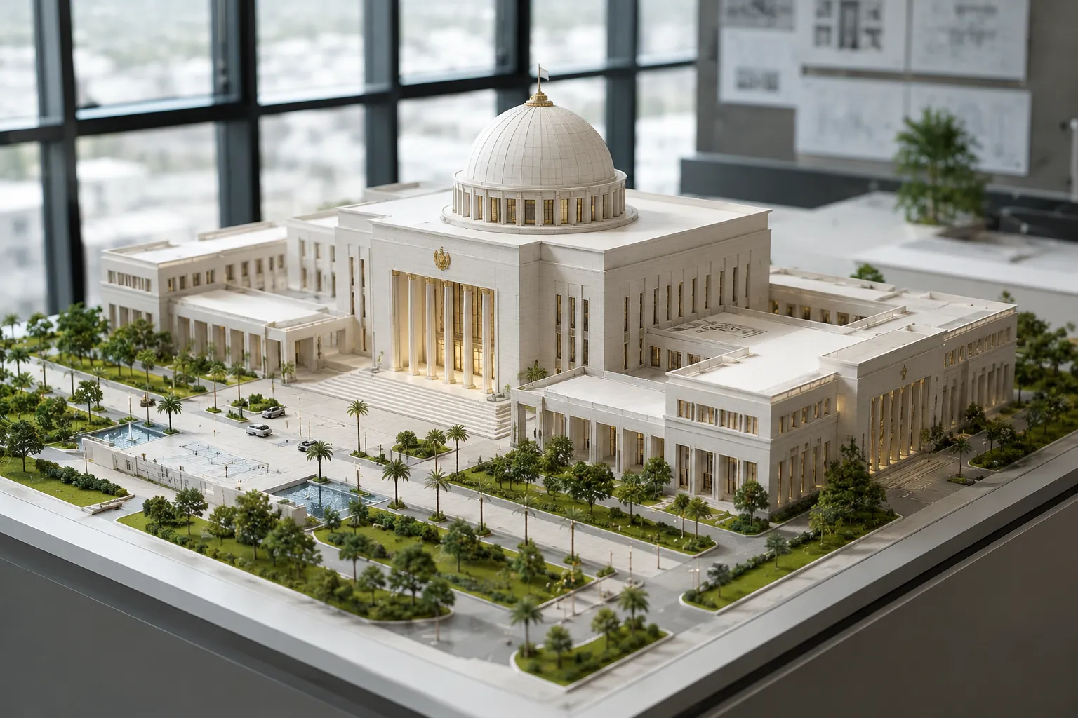 Museum-grade architectural model built by The Monolith for a government client