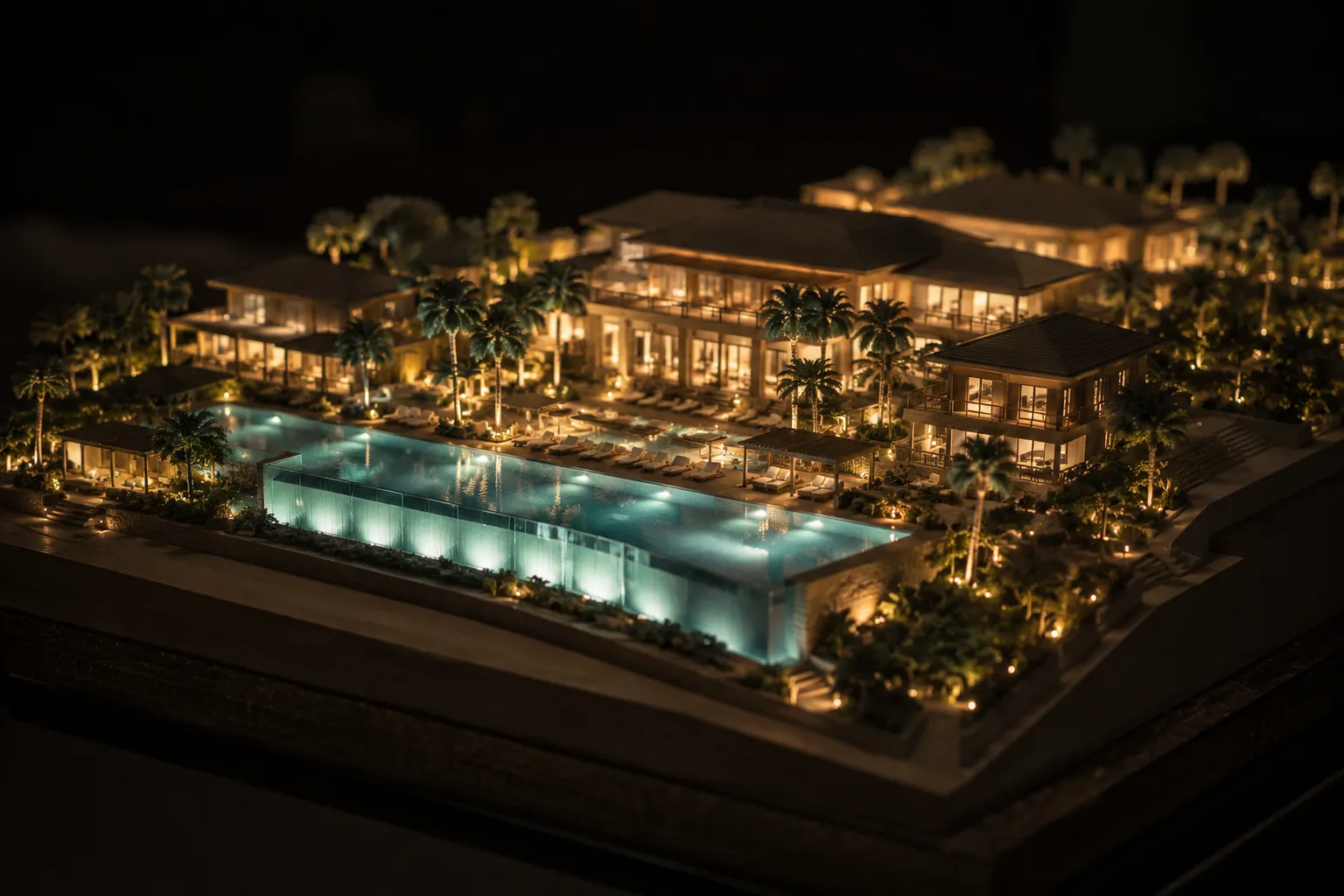Resort and hospitality scale model built by The Monolith