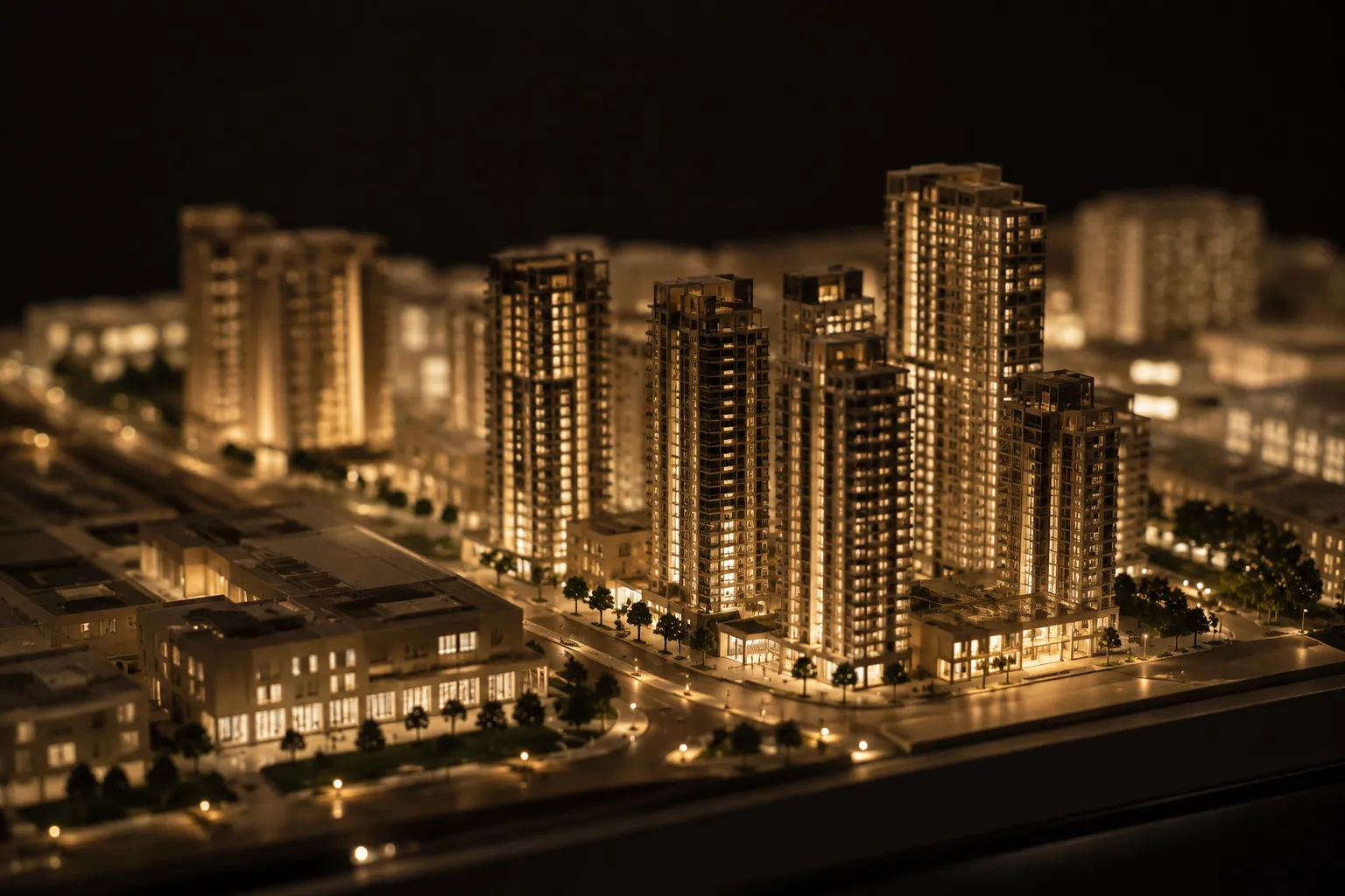 Real estate masterplan model built by The Monolith for a Dubai developer