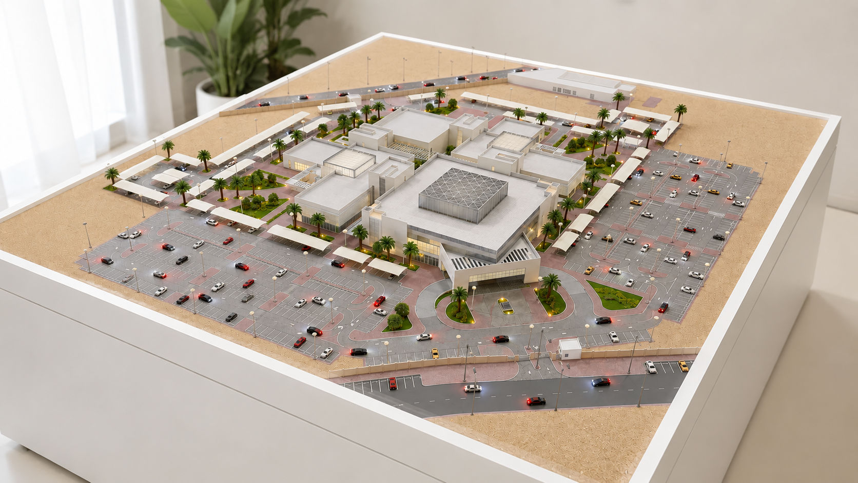 Mixed-use development model with retail podium by The Monolith